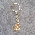 Sterling Silver Minoan Dolphins Keyring, Greek Handmade Keychain (MP-12)