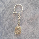 Sterling Silver Minoan Dolphins Keyring, Greek Handmade Keychain (MP-12)