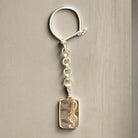 Sterling Silver Musical Note Keyring, Handmade Treble Clef Keychain (MP-33)
