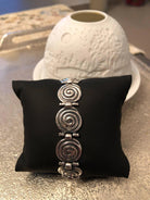 Sterling Silver Spiral Bracelet, Greek Infinity Motif, Handmade Jewelry (B-92)