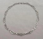 Sterling Silver Spiral Necklace, Greek Infinity Motif Jewelry (PE-07)