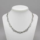 Sterling Silver Spiral Necklace, Greek Infinity Motif Jewelry (PE-07)
