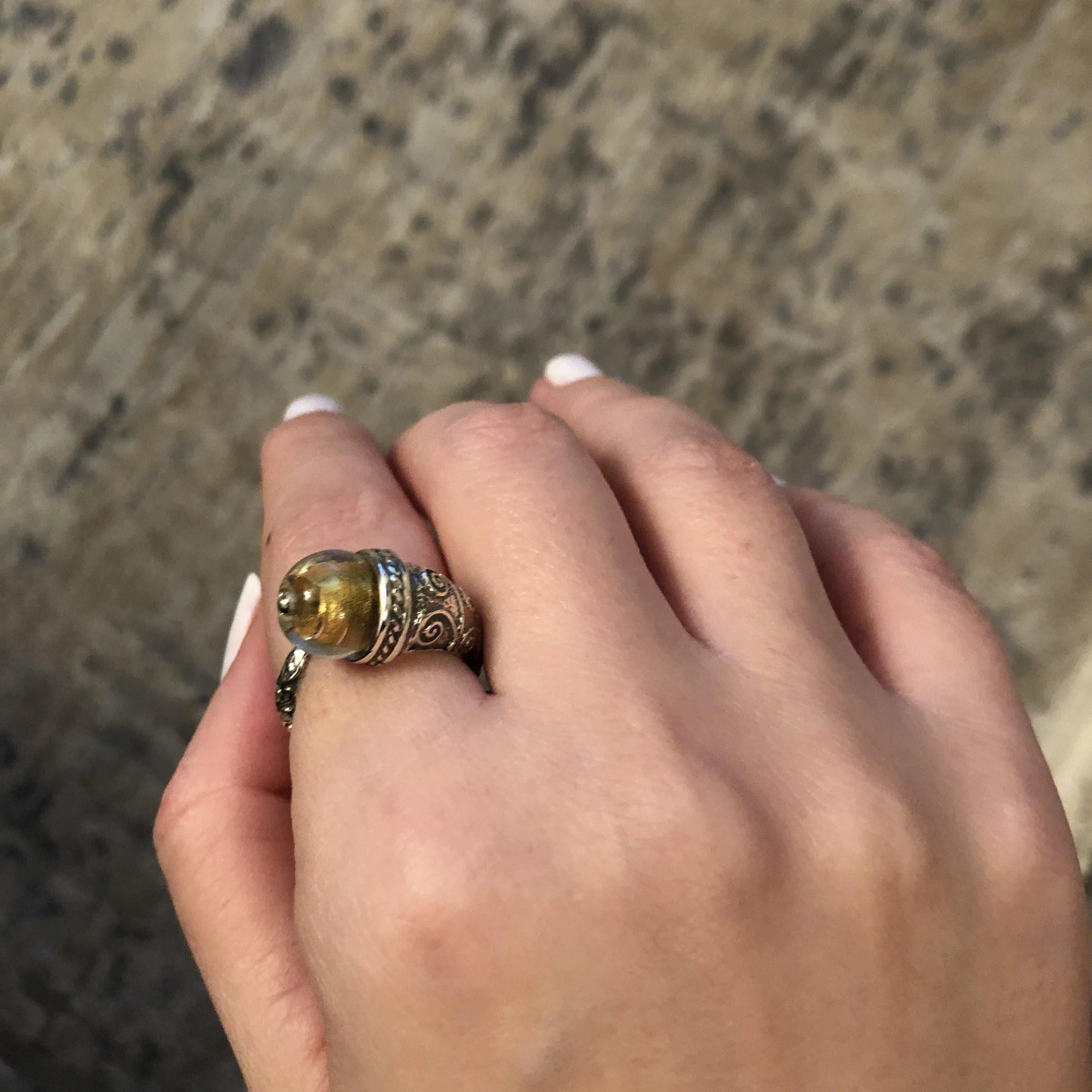 Sterling Silver Spiral Ring, Greek Infinity Motif Jewelry (DT-03)