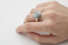 Sterling Silver Spiral Ring, Greek Infinity Motif Jewelry (DT-134)