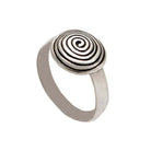 Sterling Silver Spiral Ring, Greek Infinity Motif Jewelry (DT-134)