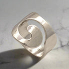 Sterling Silver Spiral Ring, Greek Infinity Motif Jewelry (DT-61)