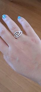 Sterling Silver Spiral Ring, Greek Infinity Motif Jewelry (DT-75)