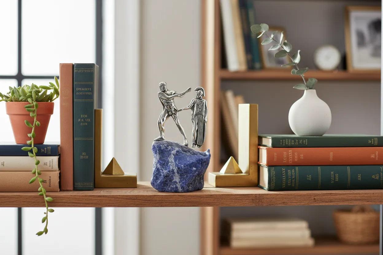 The stables of Augeas Metope -Greek Statue Figure in Sterling Silver (A-42-2)