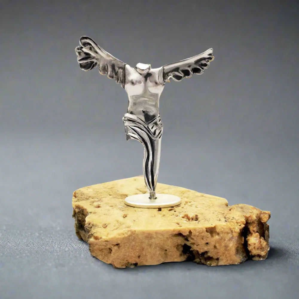 Winged Victory of Samothrace - Greek Statue Figure in Sterling Silver (A-40-5)