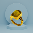 Ring in 18k Gold with a cabochon citrine (B-54)