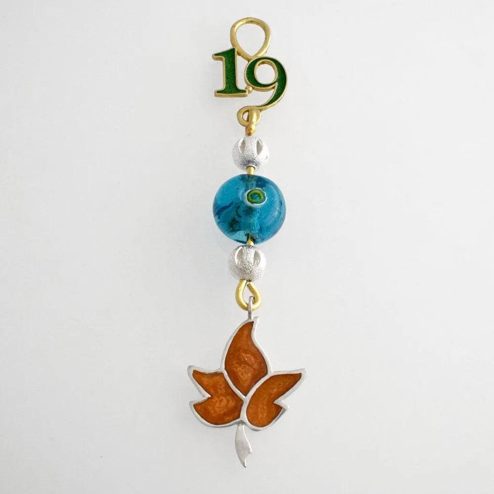 Evil Eye Charm on a tassel, House decoration, holiday decor, welcome gift, silver charm, Clover Charm (GK-31)