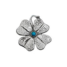 Evil Eye Charm on a tassel, House decoration, holiday decor, welcome gift, silver charm, Four leaf clover charm (GK-32)