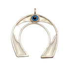 Evil Eye Charm on a tassel, House decoration, holiday decor, welcome gift, silver charm, Lucky petal Charm