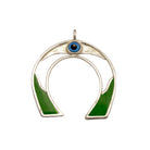 Evil Eye Charm on a tassel, House decoration, holiday decor, welcome gift, silver charm, Lucky petal Charm