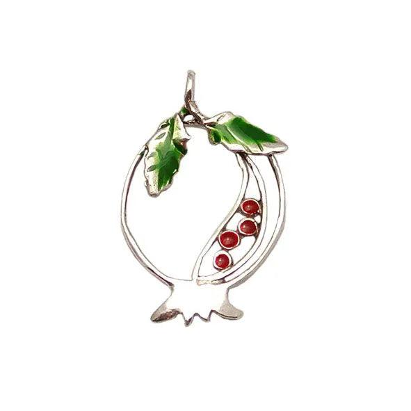 Evil Eye Charm on a tassel, House decoration, holiday decor, welcome gift, silver charm, Pomegranate Charm (GK-19)