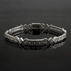Greek Key Meander Bracelet in Sterling Silver (B-51)