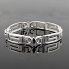 Greek Key Meander Bracelet in Sterling Silver (B-59)
