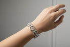Greek Key Meander Bracelet in Sterling Silver (B-60)