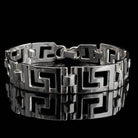 Greek Key Meander Bracelet in Sterling Silver (B-61)