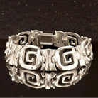 Greek Key Meander Bracelet in Sterling Silver (B-69)
