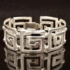 Greek Key Meander Bracelet in Sterling Silver (B-73)