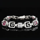 Greek Key Meander Bracelet in Sterling Silver (B-91)