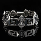 Greek Key Meander Bracelet in Sterling Silver (B-98)