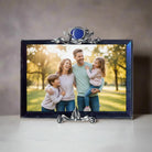 Greek Traditional Lapis Lazuli Bronze Silver Plated Picture Frame (A-63)