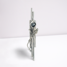 Greek Traditional Brooch in Sterling silver with hematitis (K-28)