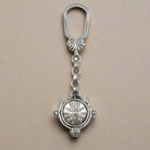 Macedonian Sun (Vergina Sun) Key ring in sterling silver (MP-02)