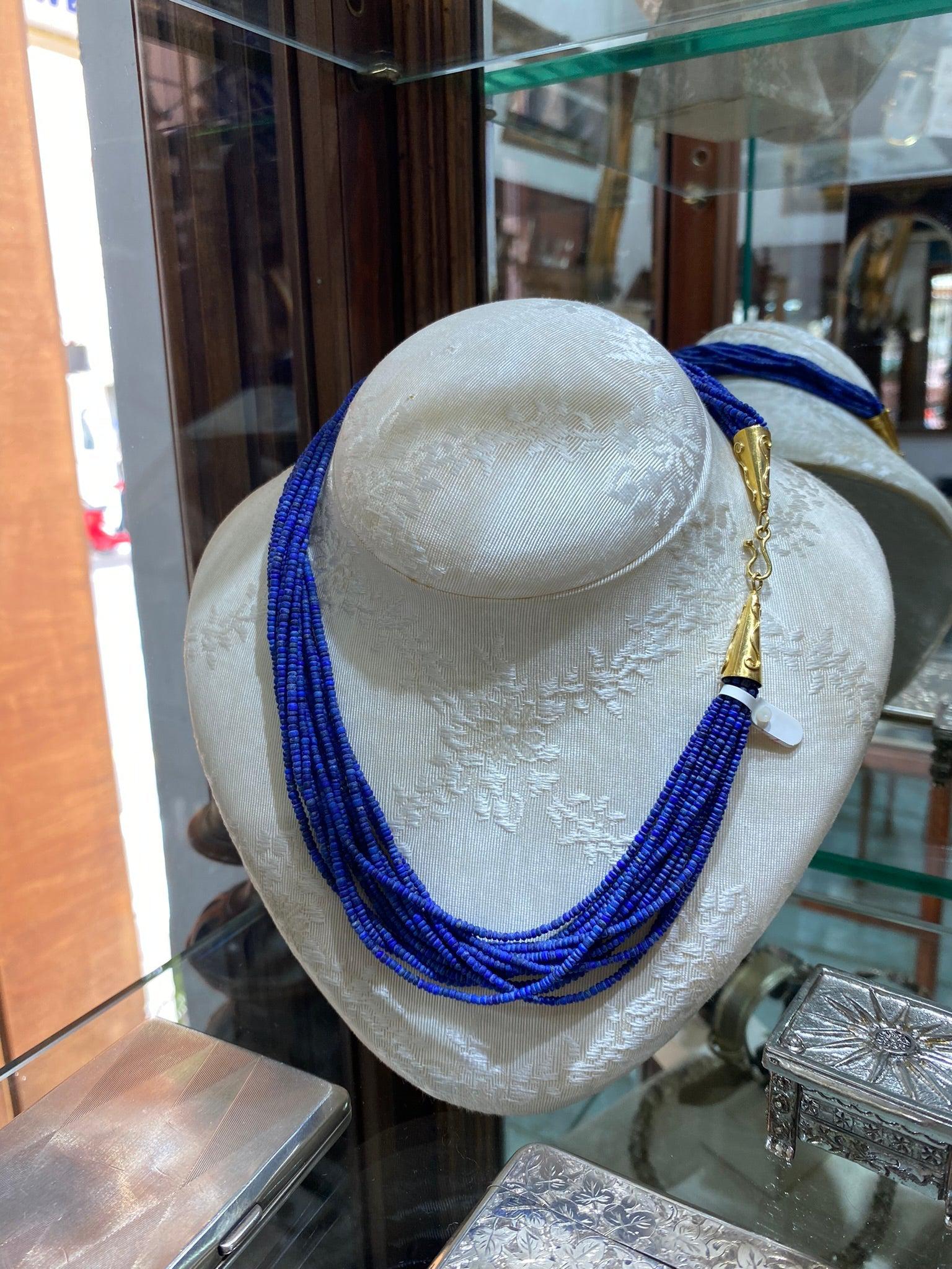 Necklace with Lapis Lazuli & Gold 18k clasp