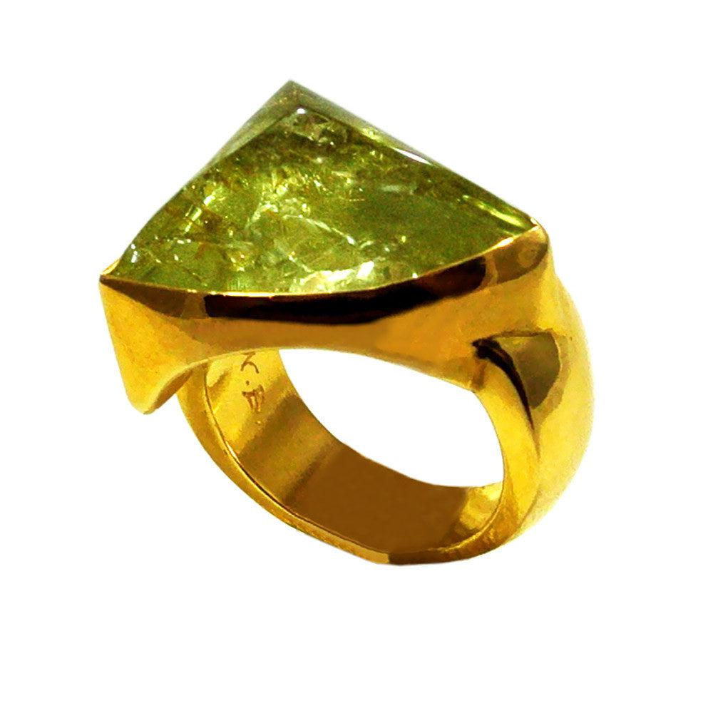 Ring in 18k Gold with Yellow Topaz stone 22.5 c. (B-67) - Dinos-Virginia