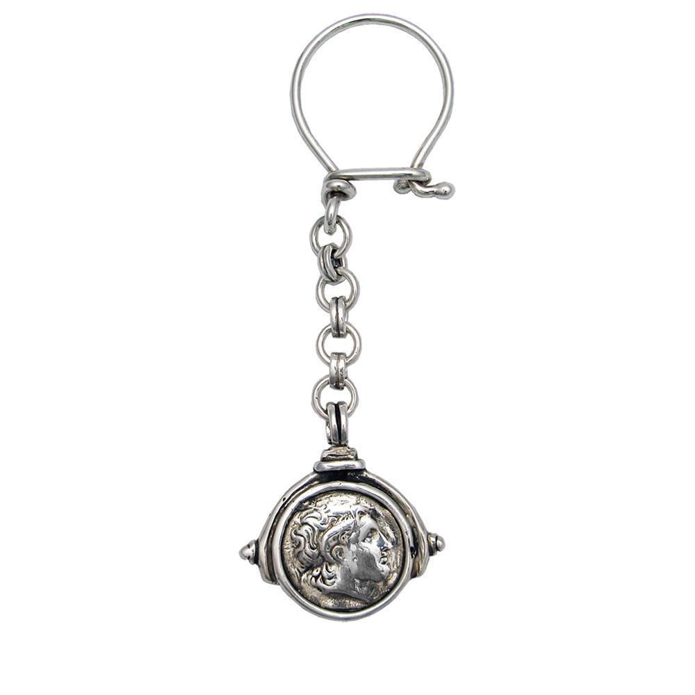 Alexander the Great Key ring in sterling silver (MP-04) - ELEFTHERIOU EL