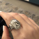 Alexander the Great Portait Coin Ring in Sterling Silver (DT-102) - ELEFTHERIOU EL