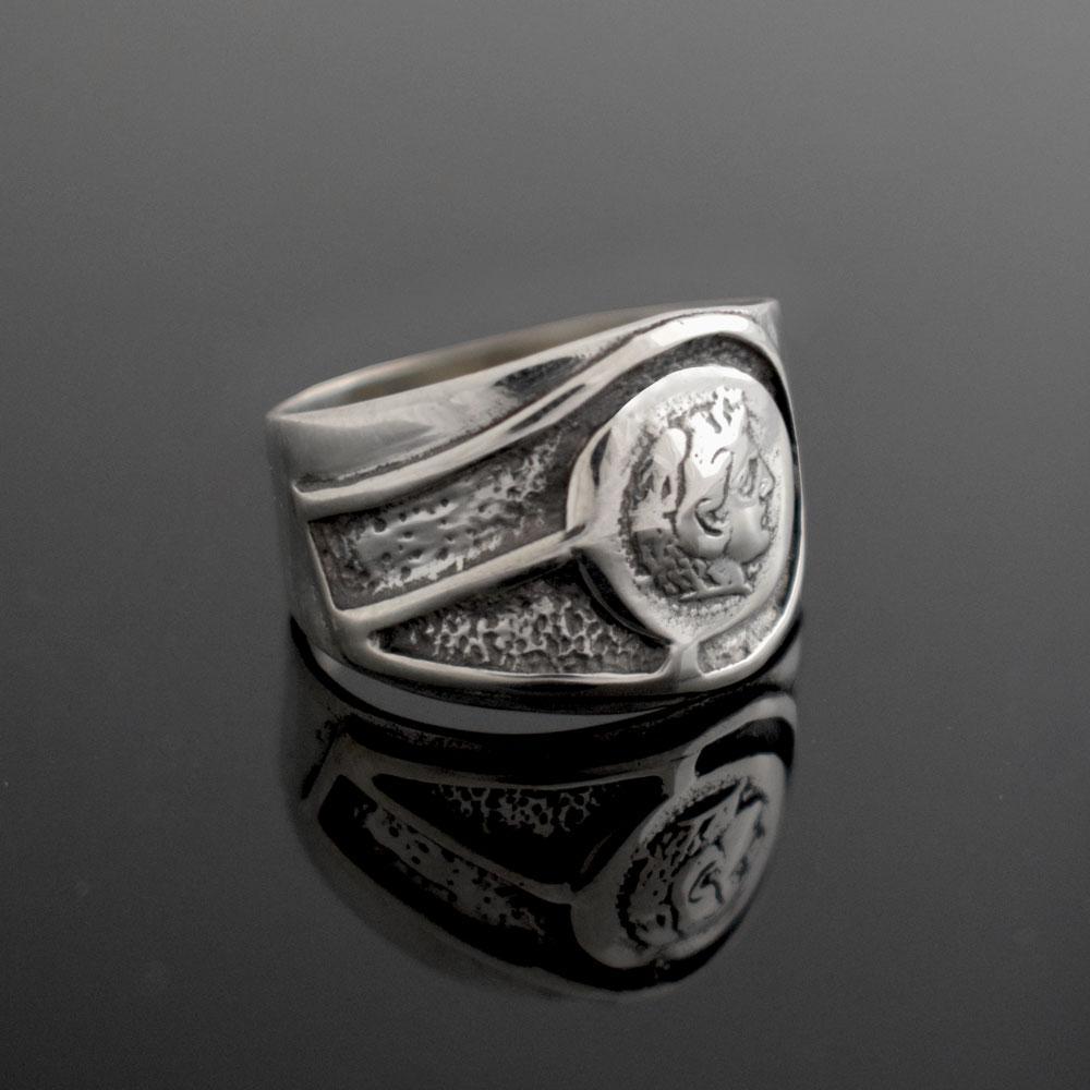 Alexander the Great Portrait Coin Ring in Sterling Silver, Ancient Coin Ring (DT-110)