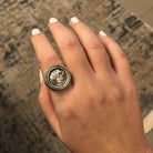 Alexander the Great Portrait Coin Ring in Sterling Silver, Ancient Coin Ring (DT-114) - ELEFTHERIOU EL