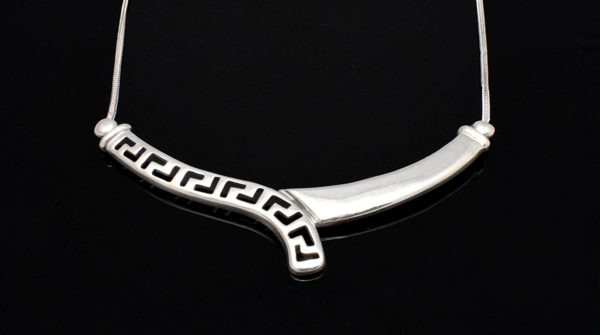 Ancient Greek Silver Necklace (PE-09) - ELEFTHERIOU EL