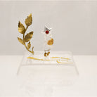 Angel Charm on plexiglass, silver charm with bronze leaves, home decor, gift idea, charm favor (PX-13)