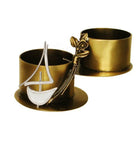 Bronze Candleholder with Greek Traditional Sterling Silver Charm (KU-01) - ELEFTHERIOU EL