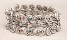 Byzantine Bracelet Spiral in Sterling Silver with zircon stones (B-25)