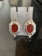 Byzantine Earrings handcrafted in Sterling Silver with Carnelian, sterling silver earrings (GT-10)