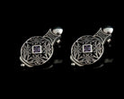 Byzantine Earrings in Sterling Silver with zircon, handmade, sterling silver earrings (GT-08) - ELEFTHERIOU EL