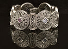 Byzantine handmade Bracelet in Sterling Silver with zircon (B-01)