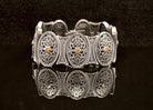 Byzantine handmade Bracelet in Sterling Silver with zircon (B-10)