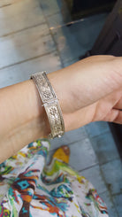 Byzantine handmade Bracelet in Sterling Silver with zircon (B-22)