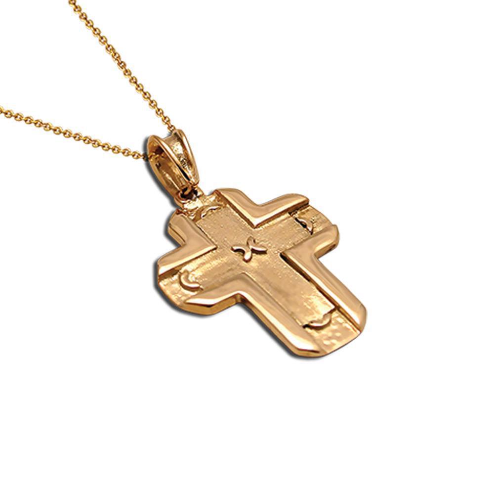 Christening Cross 14k Gold (STX-02) - ELEFTHERIOU EL