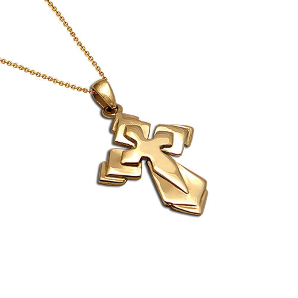 Christening Cross 14k Gold (STX-27) - ELEFTHERIOU EL