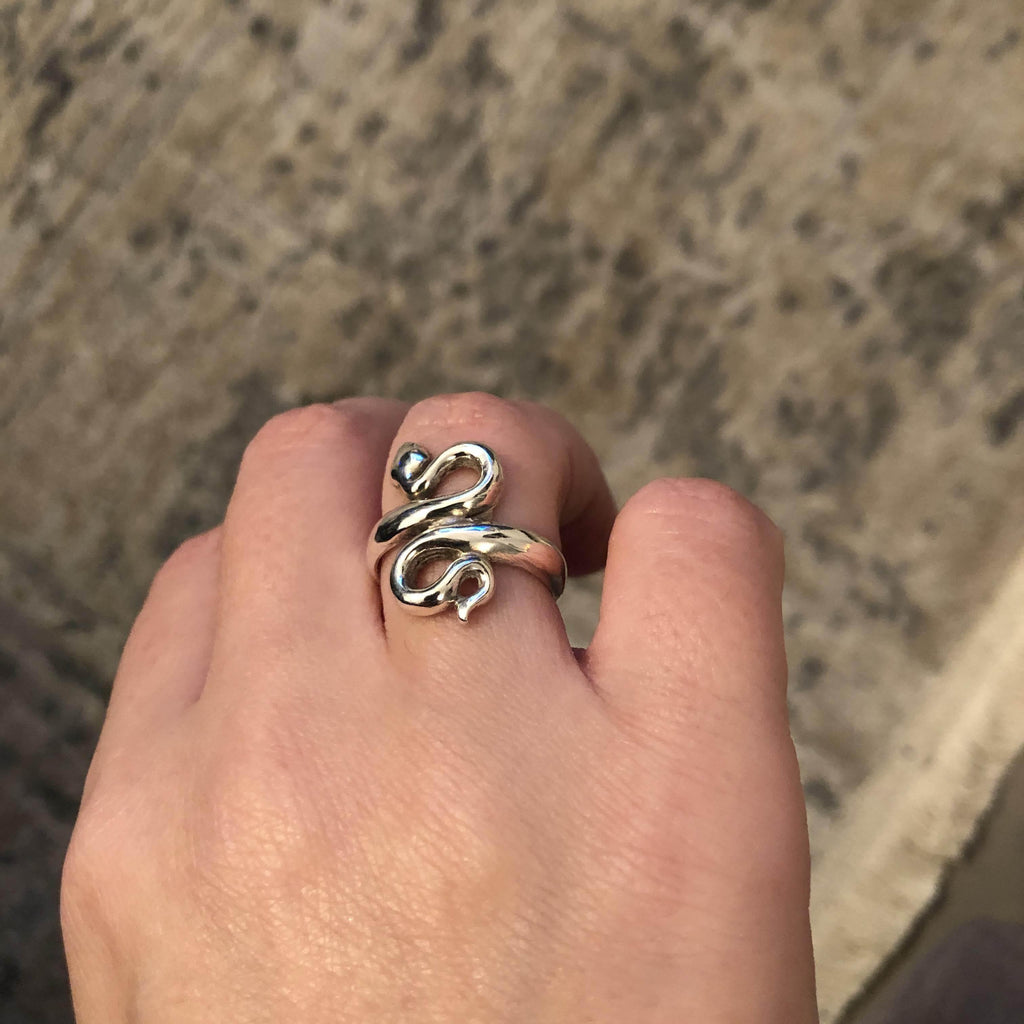 Coiled Snake Ring, Ancient Greek Minoan Ring, Sterling Silver Ring, Handmade Ring, Animal Jewelry, Greek Jewelry - ELEFTHERIOU EL