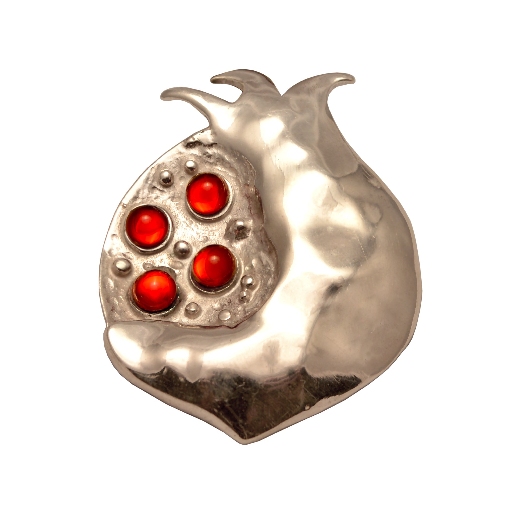Evil eye protection stone with silver charm, Evil Eye Charm, home décor, gift, Wall Decor, silver charm, Pomegranate Charm