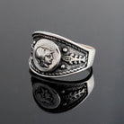 Goddess Athena Coin Ring, Handmade Ring, Sterling Silver Ring (DT-107)